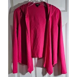 ❤️‍🔥$4~ Express Sexy Stretch Lightweight Cotton Hoodie, Hot Pink, Size Small